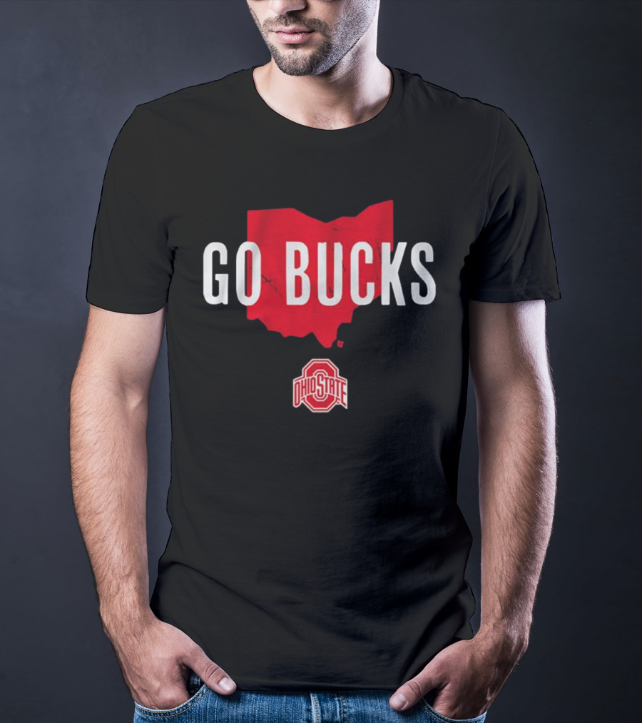 Ohio State Go Bucks Red Map T-Shirt
