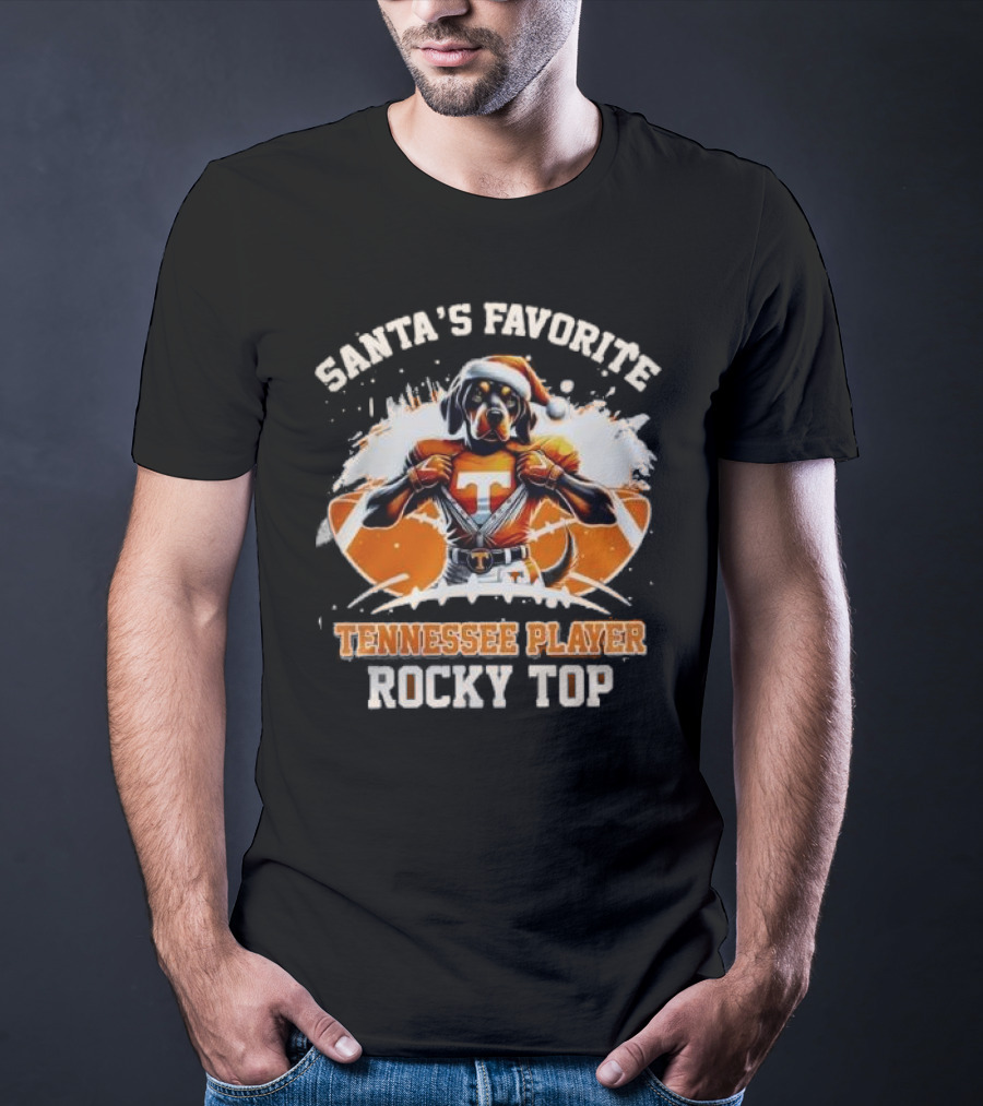 Santa's Favorite Tennessee Player Rocky Top T-Shirt