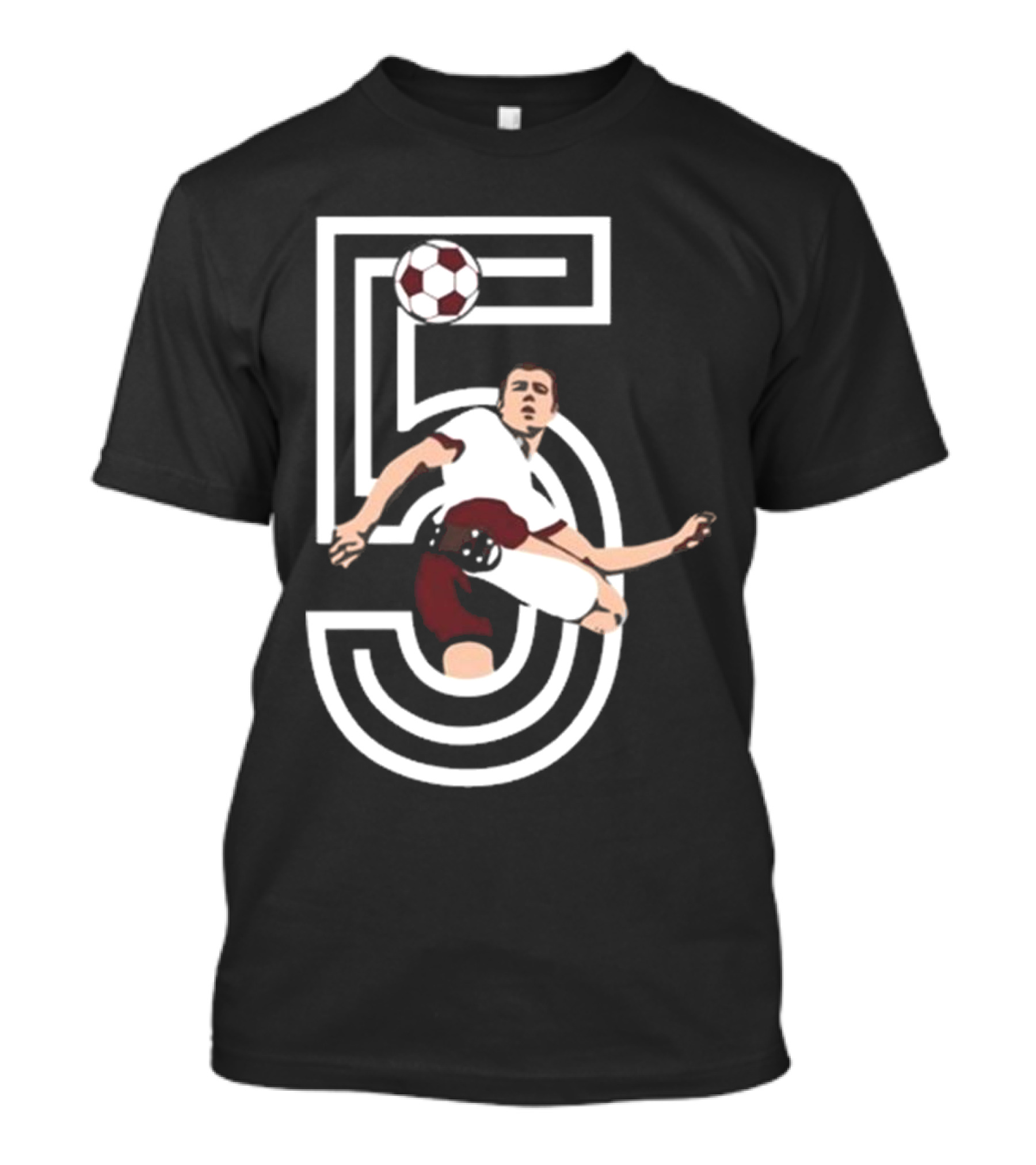Der Kaiser Franz Beckenbauer Iconic Number 5 Soccer Legend T-Shirt