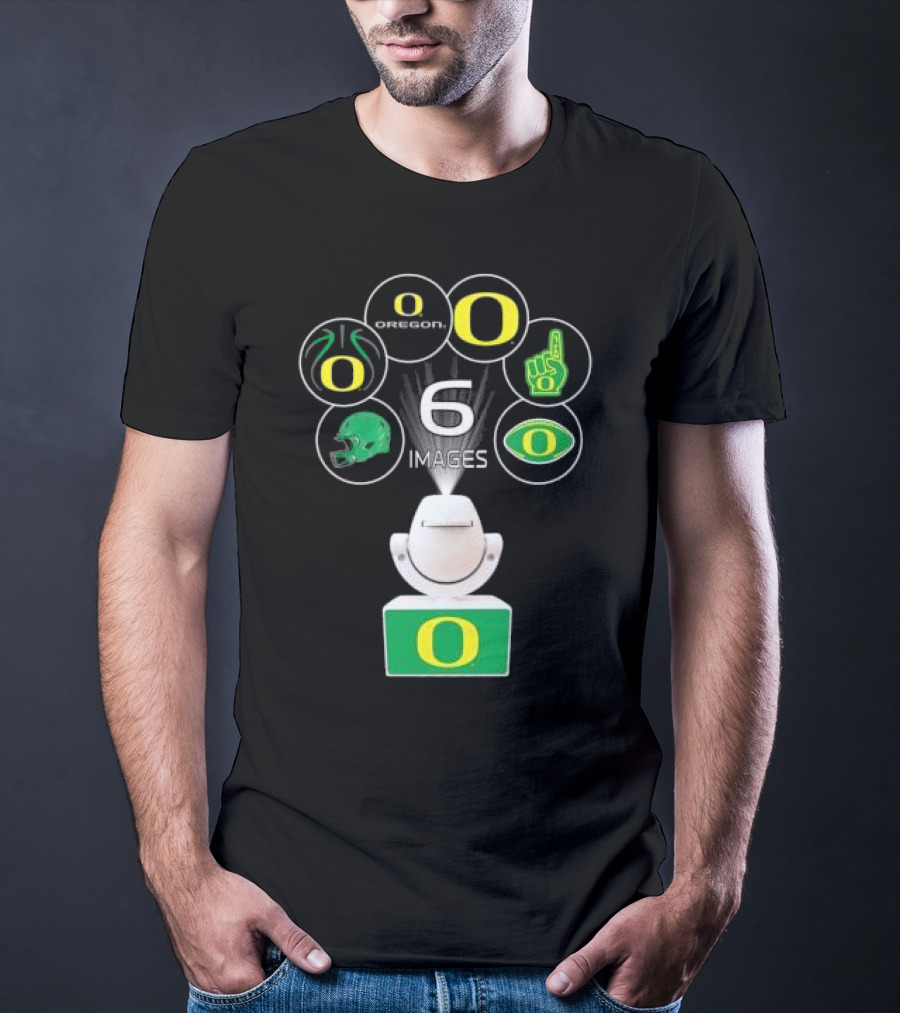 Oregon Ducks LED Mini Spotlight Projector Night Light With 6 Interchangeable T-Shirt
