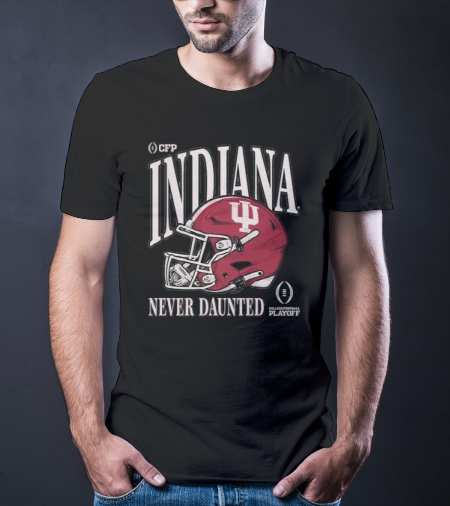 CFP Indiana Never Daunted College Football Playoff Helmet T-Shirt