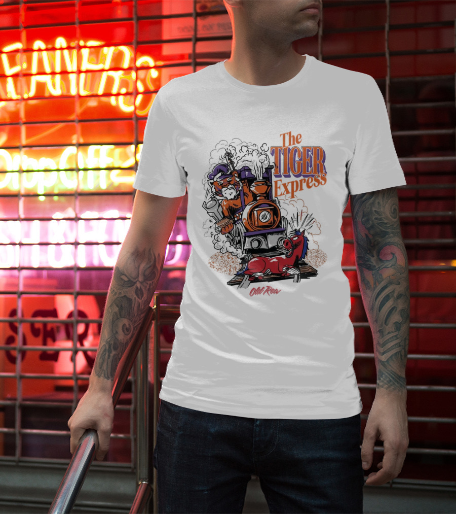 Clemson Tigers The Tiger Express Old Row Steam Train T-Shirt
