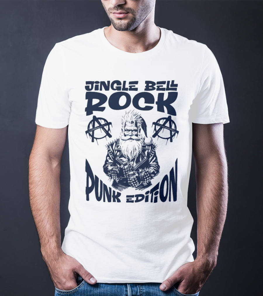 Jingle Bell Rock Punk Edition Anarchy Santa Claus T-Shirt
