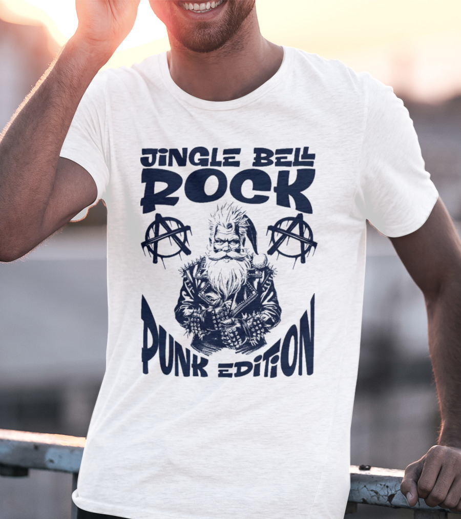 Jingle Bell Rock Punk Edition Anarchy Santa Claus T-Shirt
