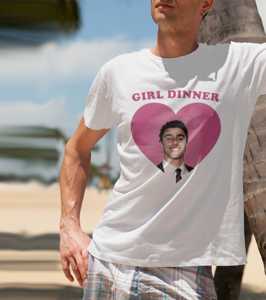 Luigi Mangione Girl Dinner Heart Shape T-Shirt