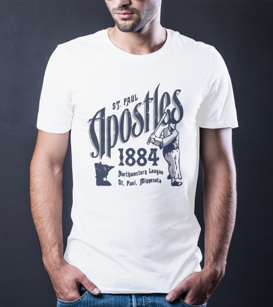 St. Paul Apostles 1884 Northwestern League St. Paul Minnesota Vintage Defunct Baseball Teams T-Shirt