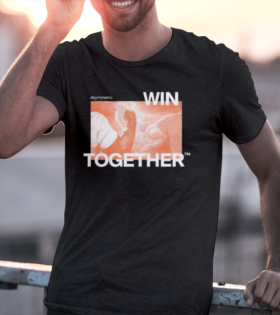 Asymmetric Win Together Iconic Handshake Unity T-Shirt