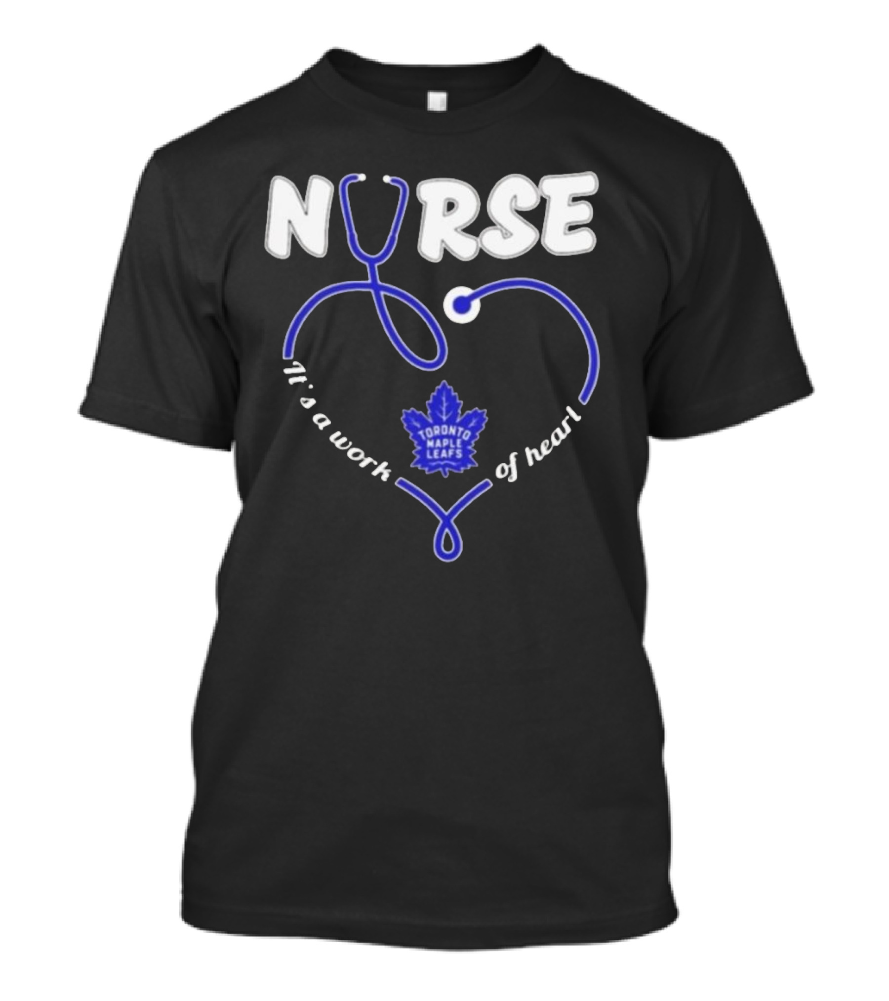 Toronto Maple Leafs Nurse Stethoscope It’s A Work Of Heart T-Shirt