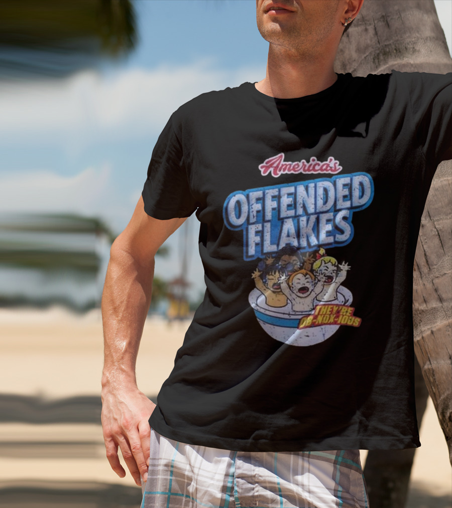 Derek Holland Wearing America's Offended Flakes They're Ob Nox Ious T-Shirt