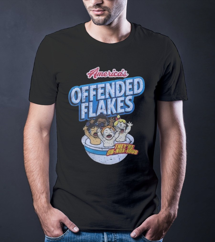 Derek Holland Wearing America's Offended Flakes They're Ob Nox Ious T-Shirt