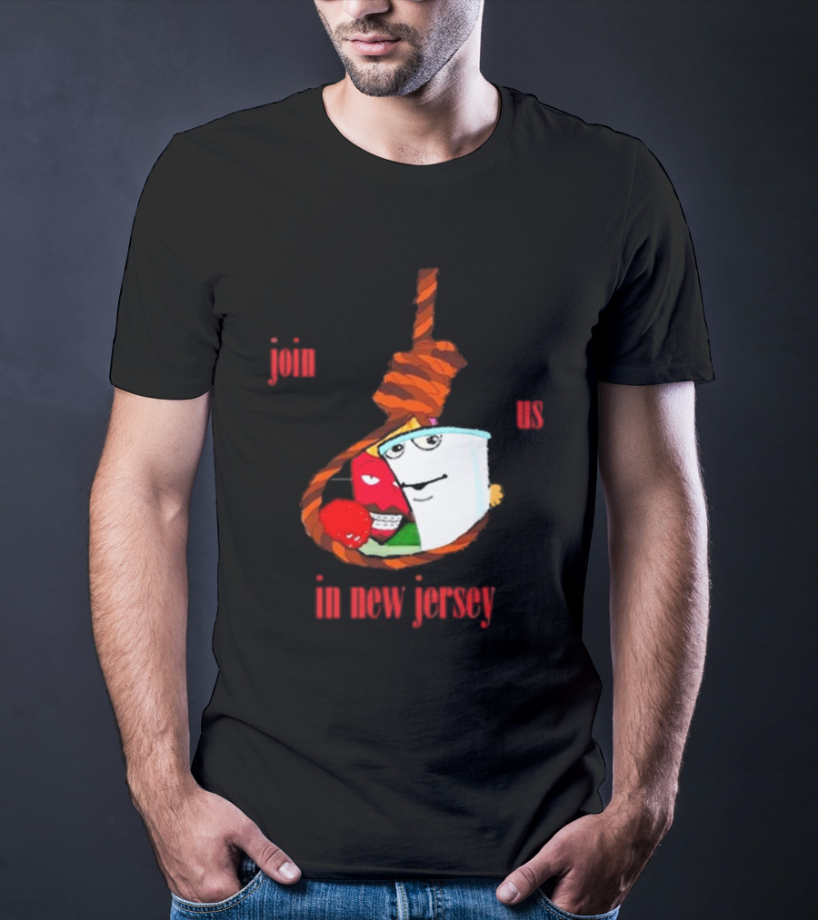 Join Us In New Jersey Mischa Aqua Teen Hunger Force Characters Rope T-Shirt