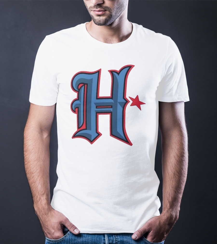 Houston Texans H Logo With Red Star T-Shirt