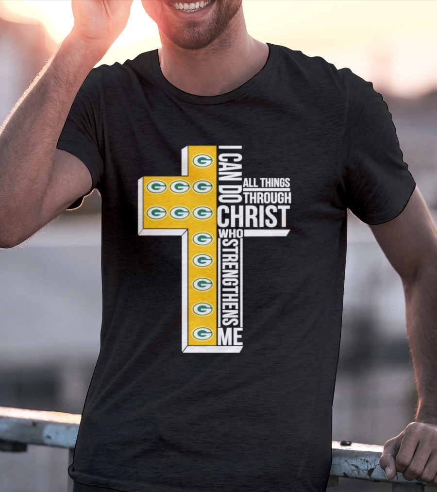 Green Bay Packers I Can Do All Things Through Christ Who Strengthens Me T-Shirt