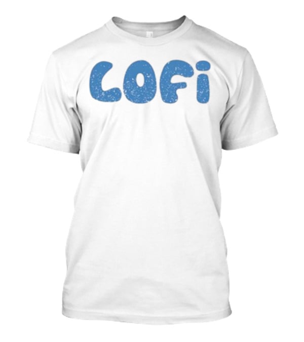 Lofi Join The Flurry Retro Blue Text T-Shirt