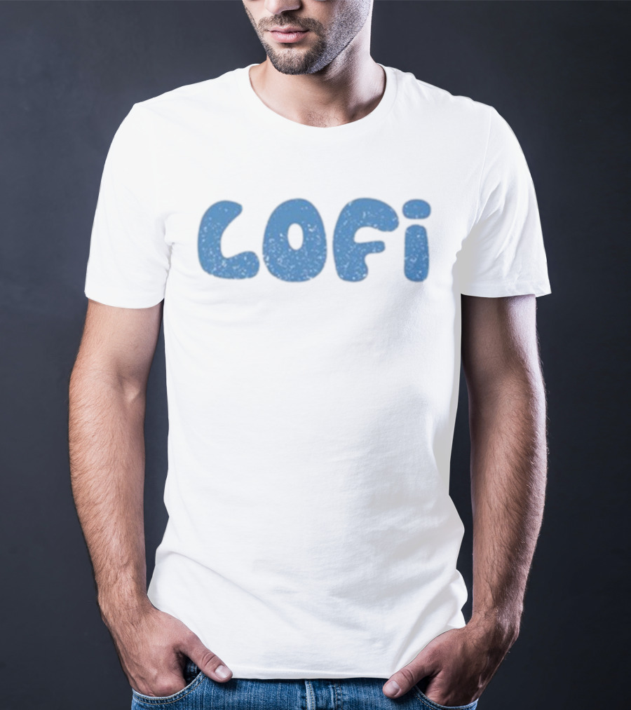 Lofi Join The Flurry Retro Blue Text T-Shirt
