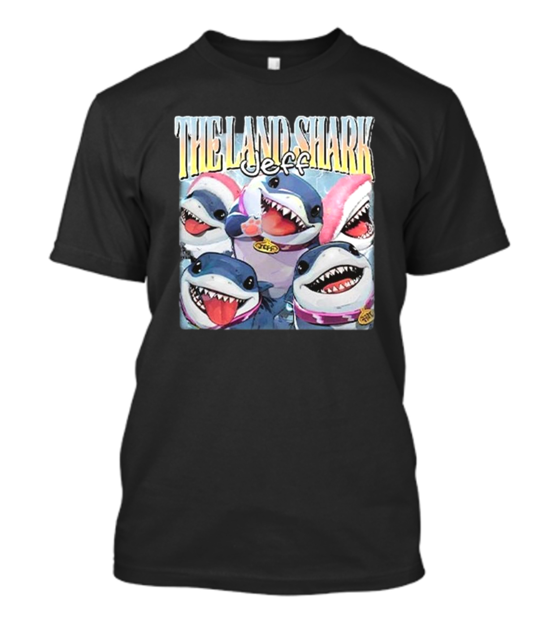 Jeff The Land Shark Smiling Cartoon Characters T-Shirt