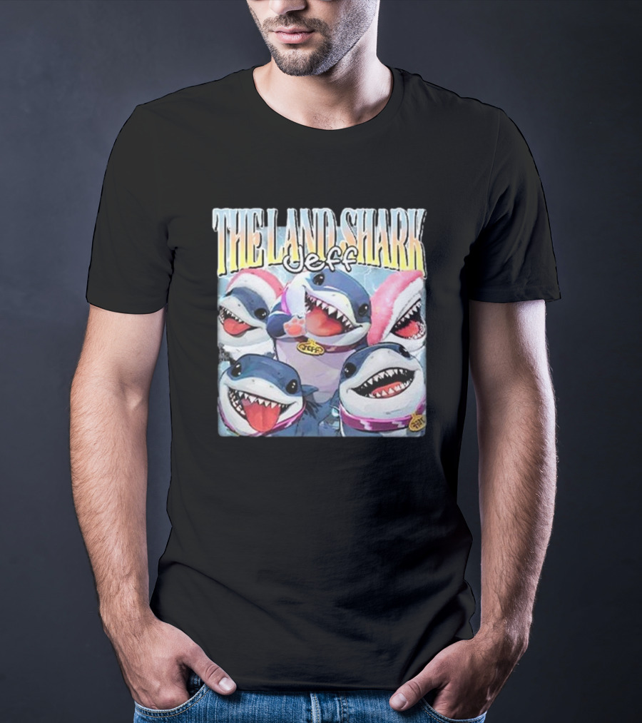 Jeff The Land Shark Smiling Cartoon Characters T-Shirt