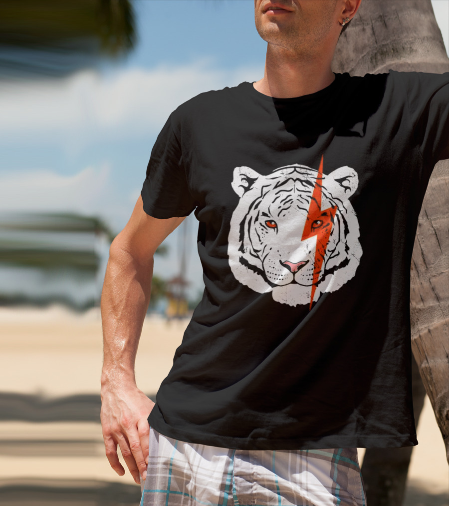 Cincinnati Bengals Lightning Tiger Logo T-Shirt