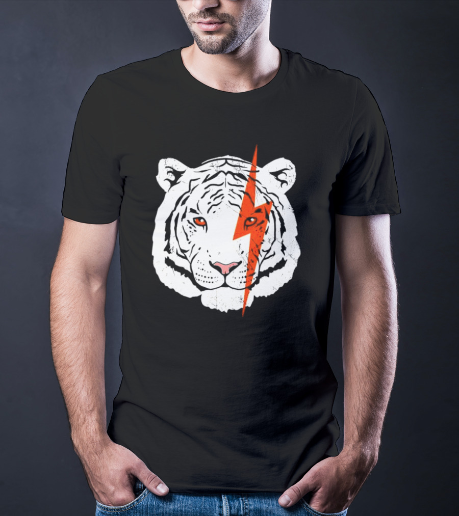 Cincinnati Bengals Lightning Tiger Logo T-Shirt