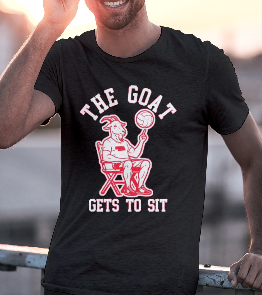 The Goat Gets To Sit Spinning Volleyball T-Shirt