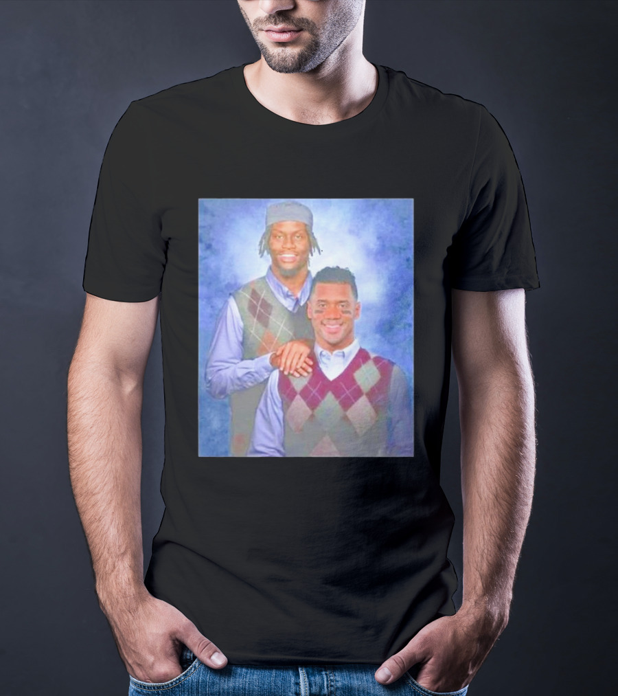 Step Brothers Russell Wilson Lamar Jackson Argyle Sweaters T-Shirt