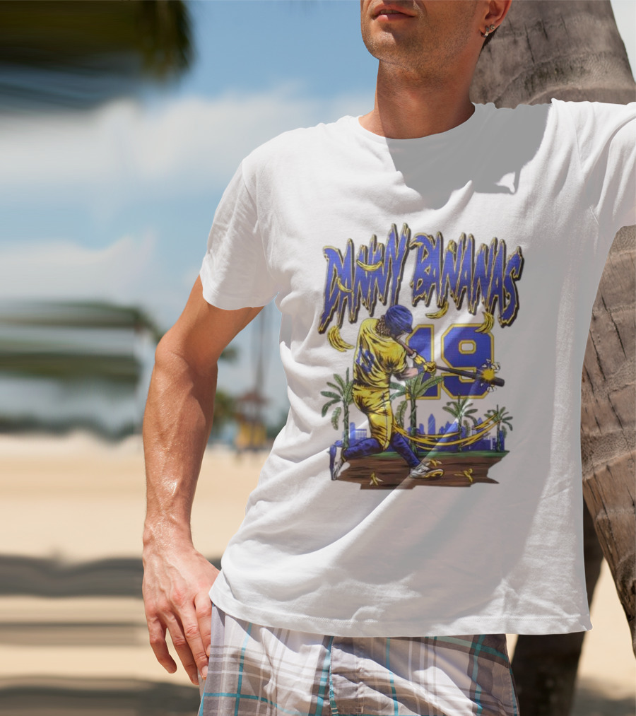 Danny Bananas 19 Savannah Bananas Baseball Cartoon T-Shirt
