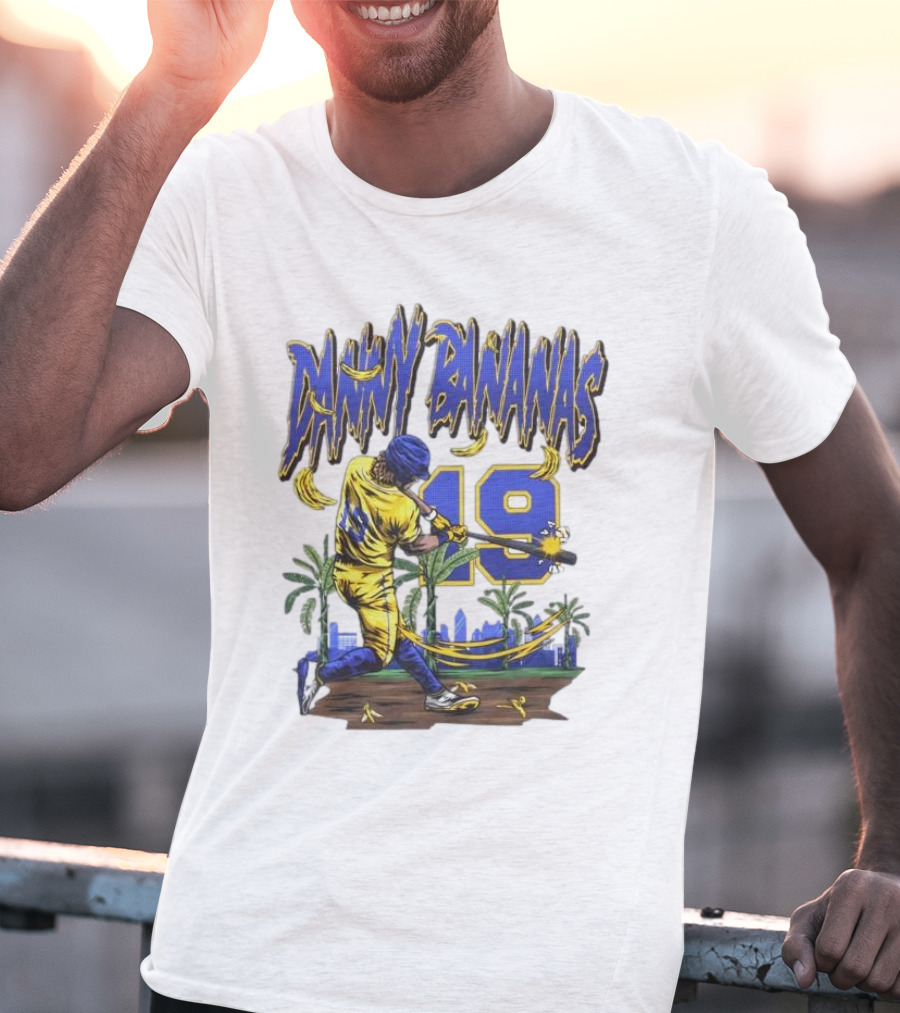 Danny Bananas 19 Savannah Bananas Baseball Cartoon T-Shirt
