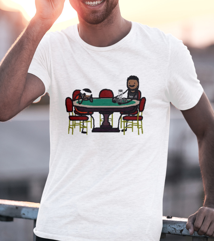 Giannis Antetokounmpo Milwaukee Bucks Poker Table Scene T-Shirt