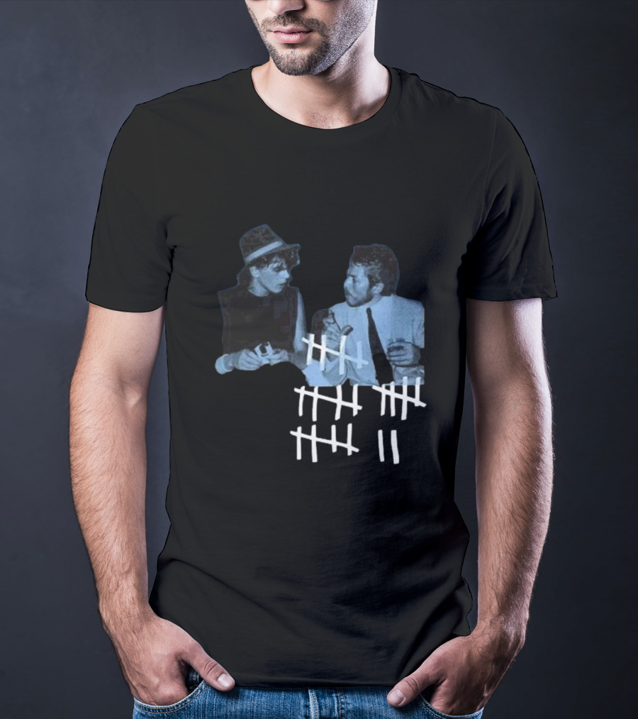 John Taylor X Robert Palmer Power Station Photo Counting Marks T-Shirt