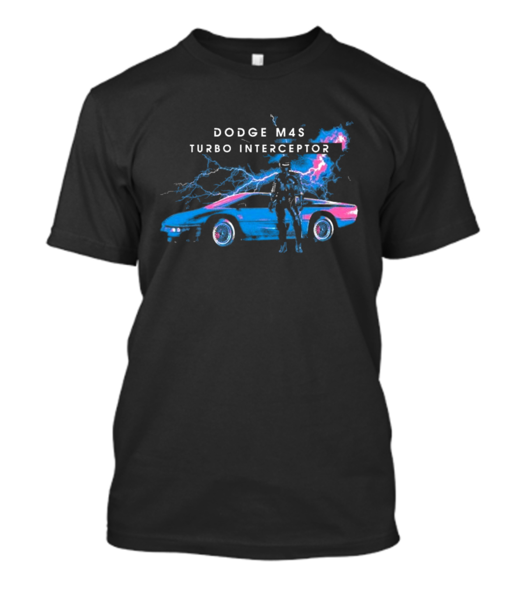 Dodge M4S Turbo Interceptor With Lightning And Wraith Character T-Shirt
