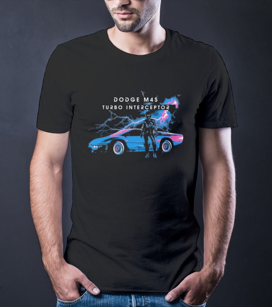 Dodge M4S Turbo Interceptor With Lightning And Wraith Character T-Shirt