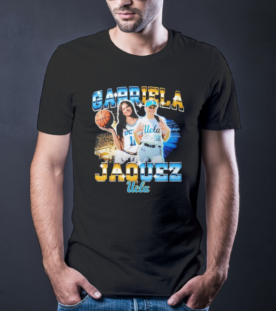 Gabriela Jaquez UCLA Bruins 10 32 Vintage Basketball Dual Image T-Shirt