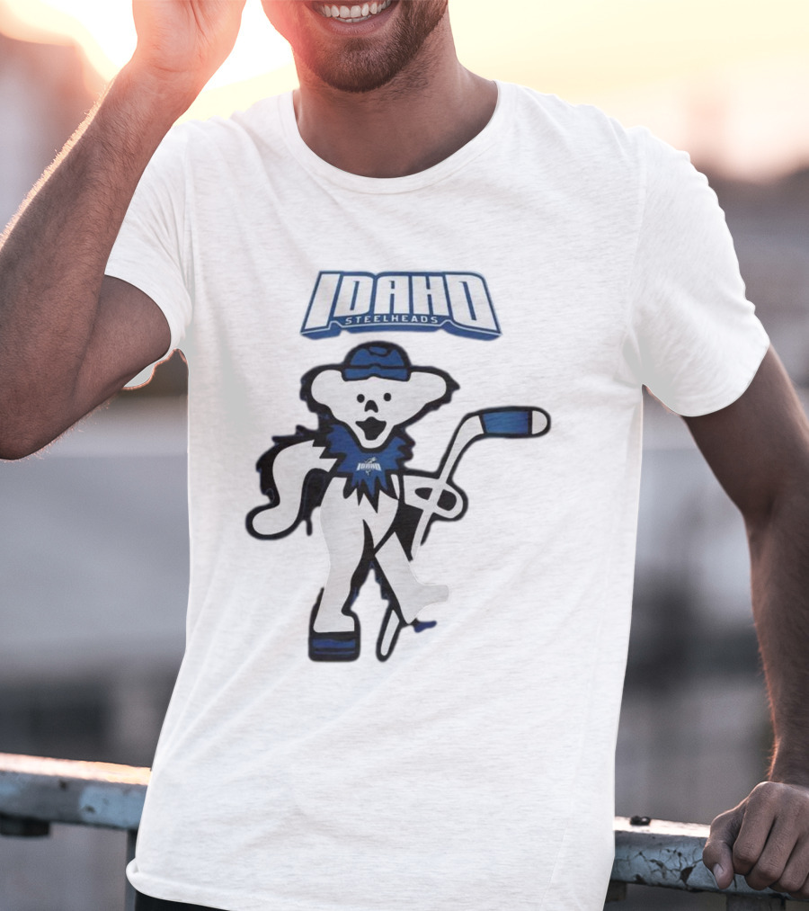 Idaho Steelheads Grateful Dead Hockey Bear 2025 T-Shirt