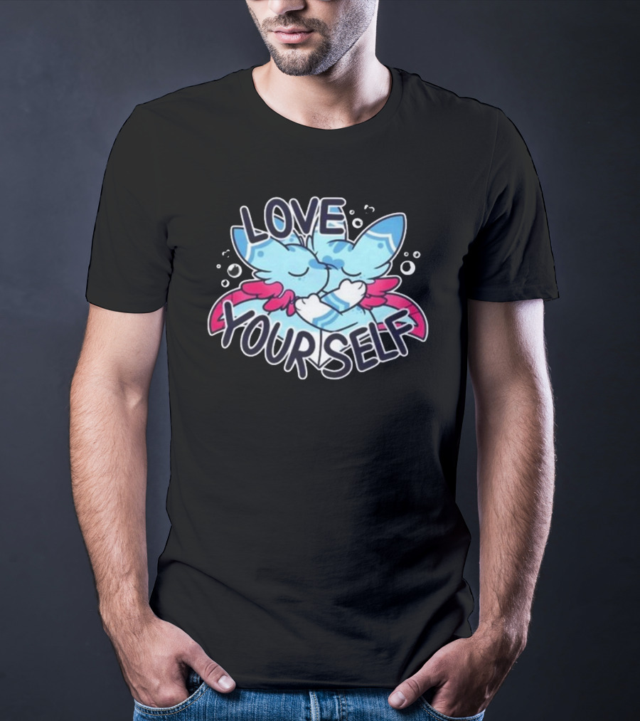 LOVE YOURSELF Kissing Creatures Embrace T-Shirt
