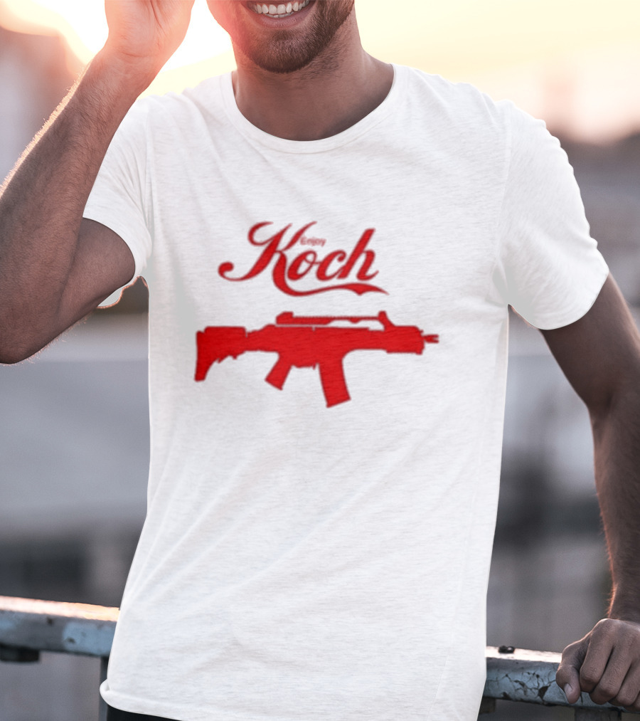 Enjoy Koch Heckler And Koch Coca Cola Style Red Gun T-Shirt