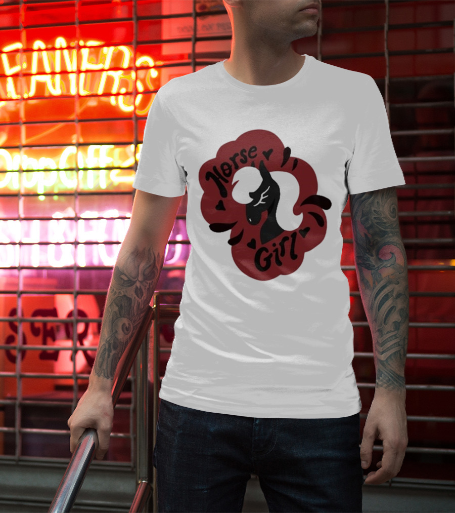 Norse Girl Horse Girl Sharkrobot T-Shirt