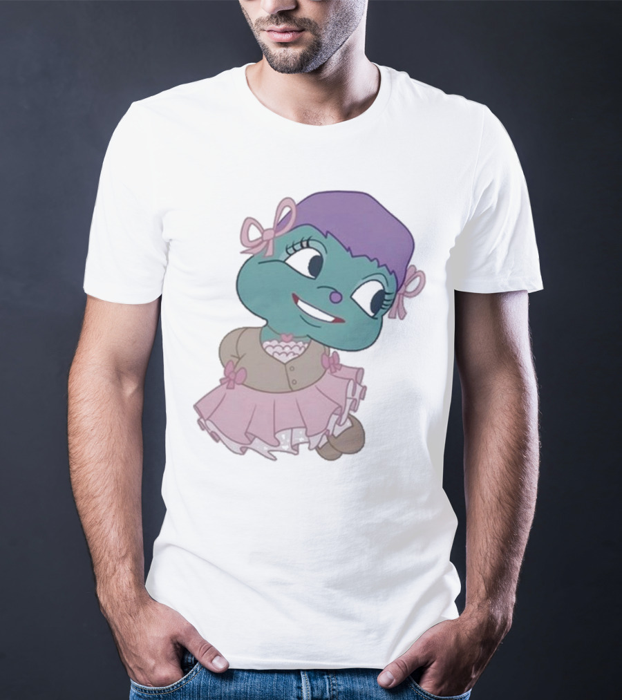 Samantha Yve Bb Coquette Cartoon Character With Purple Hair And Pink T-Shirt