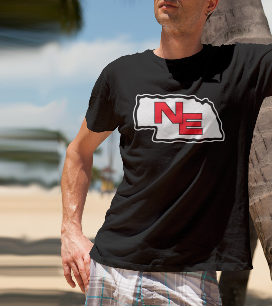 NE Nebraska State Outline Arrowhead T-Shirt
