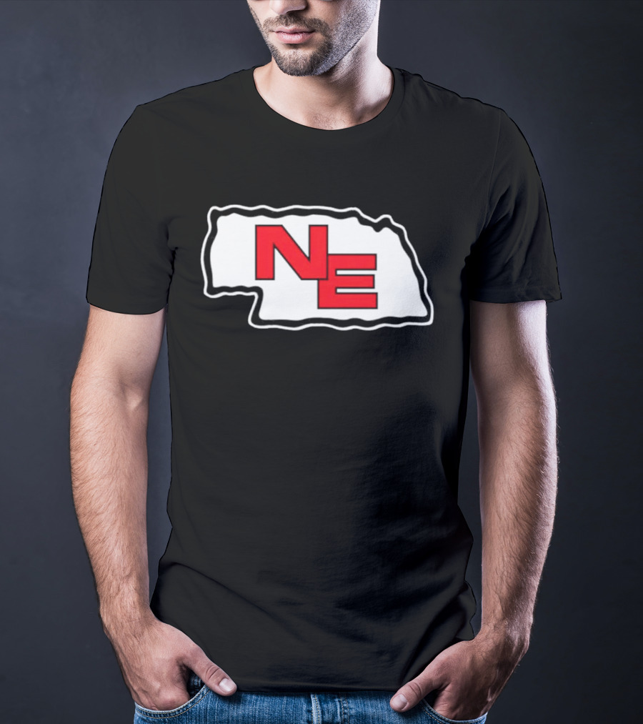 NE Nebraska State Outline Arrowhead T-Shirt