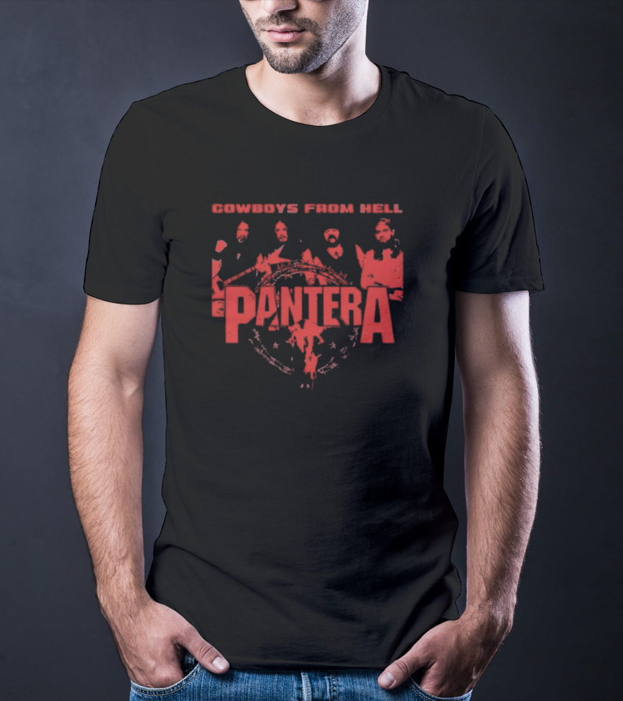 Pantera Cowboys From Hell Band Members Red T-Shirt