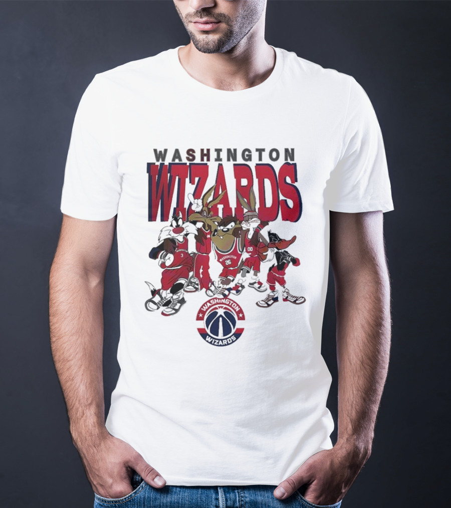 Washington Wizards NBA Basketball Looney Tunes Characters T-Shirt