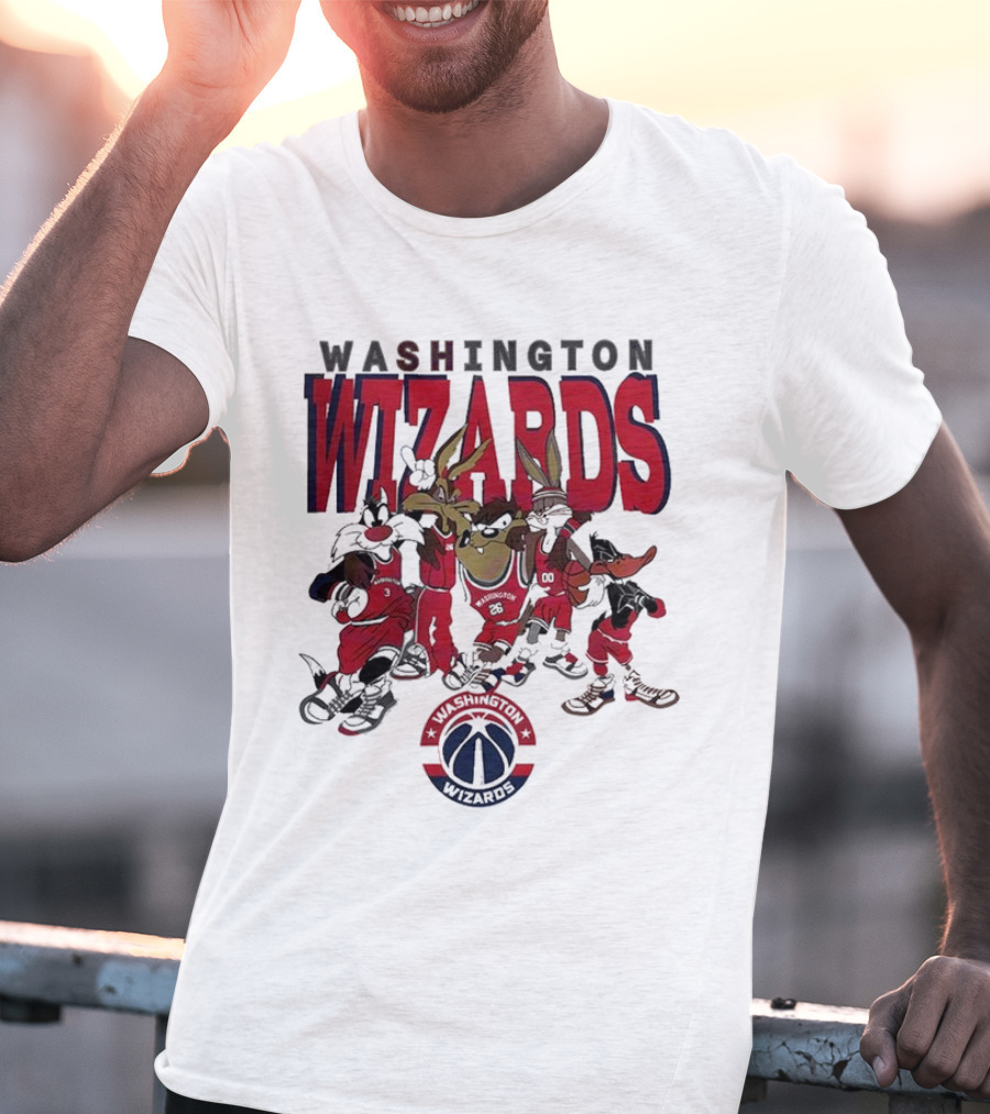 Washington Wizards NBA Basketball Looney Tunes Characters T-Shirt