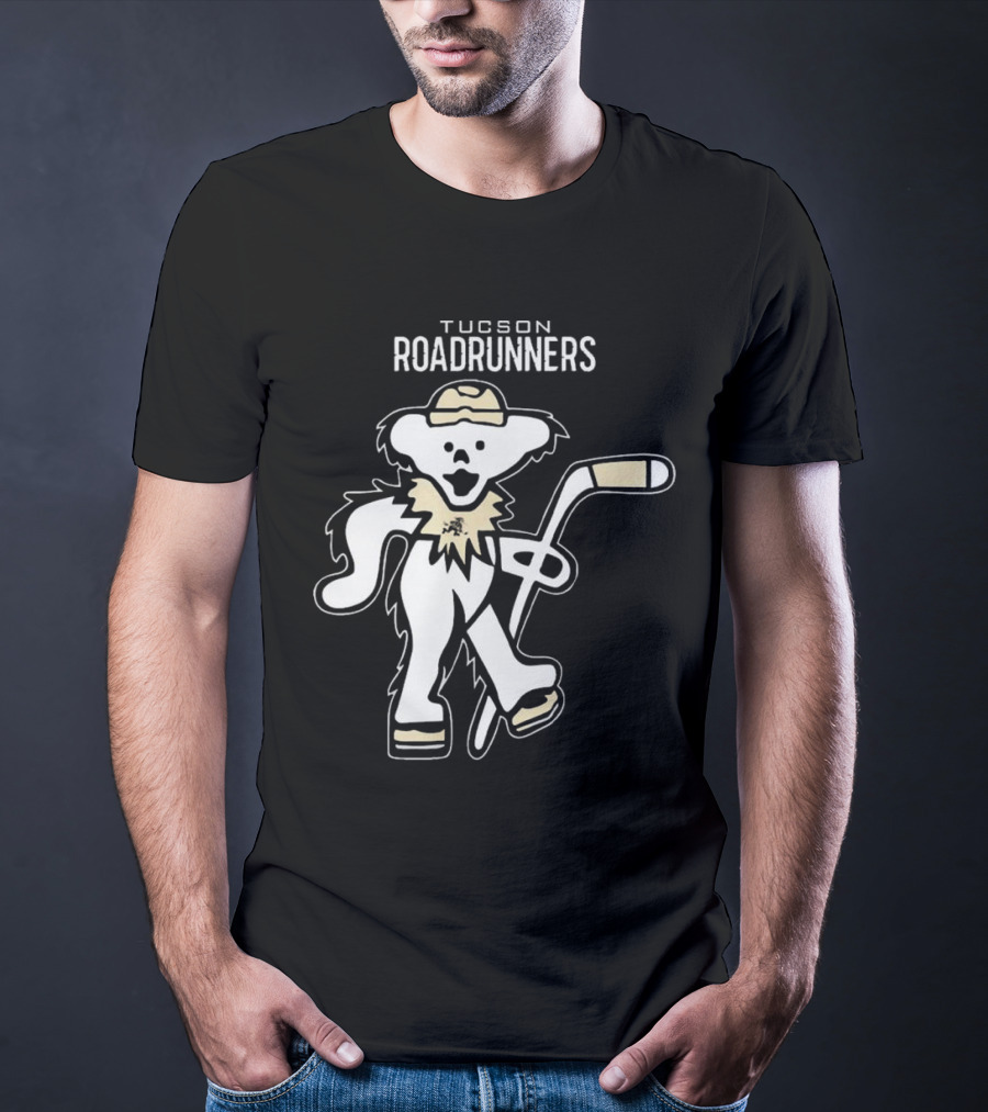 Tucson Roadrunners 2025 Grateful Dead Night Hockey Bear T-Shirt
