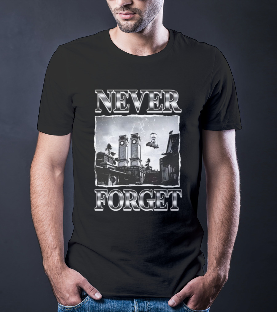 Never Forget Back To The Future Clock Tower Iconic Scene T-Shirt
