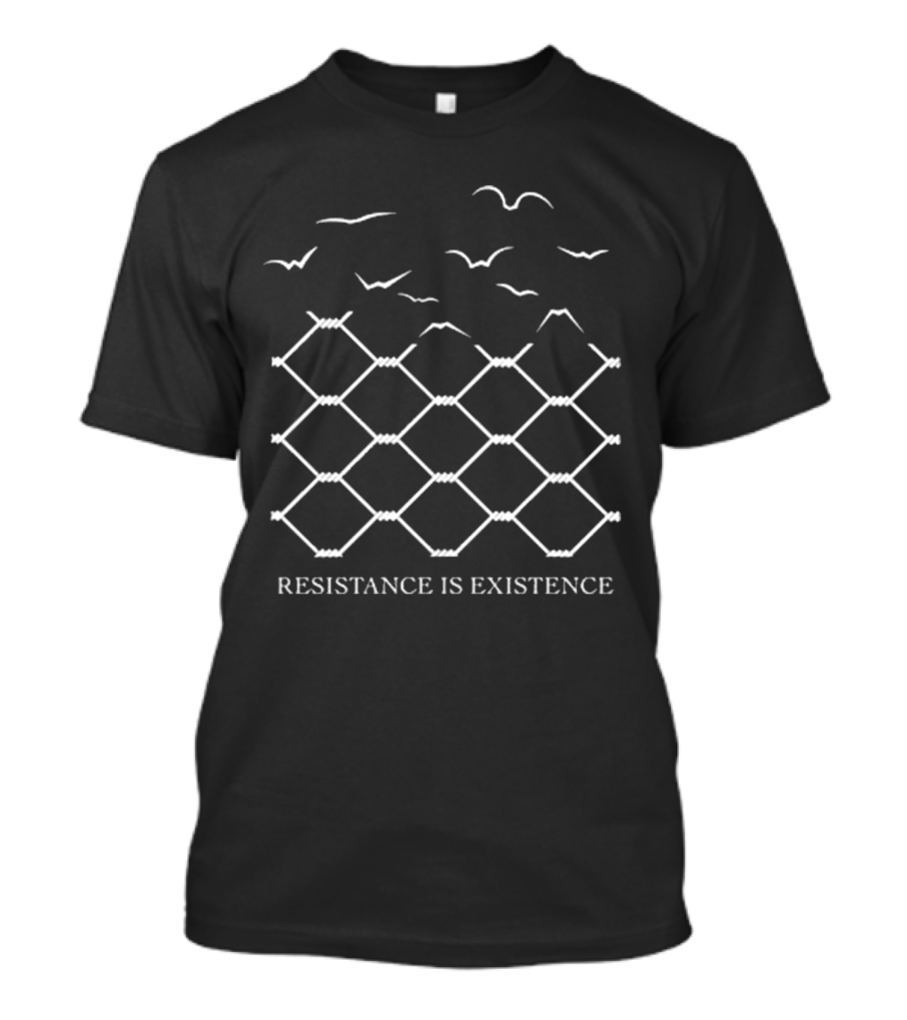 Rania Khalek Resistance Is Existence Birds And Barbed Wire Fence T-Shirt