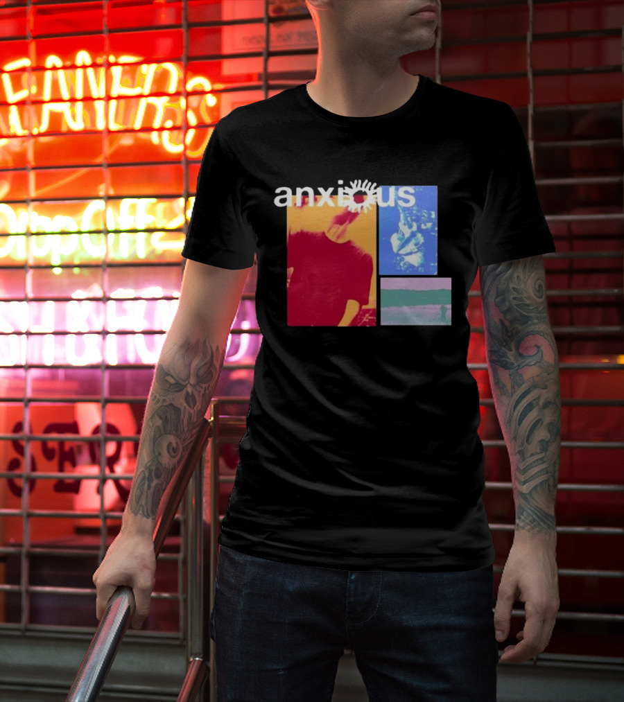 Anxious Red Blue Purple Collage T-Shirt