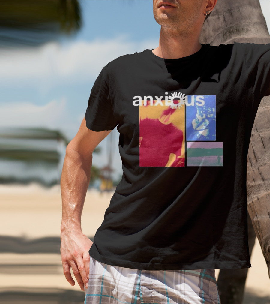 Anxious Red Blue Purple Collage T-Shirt