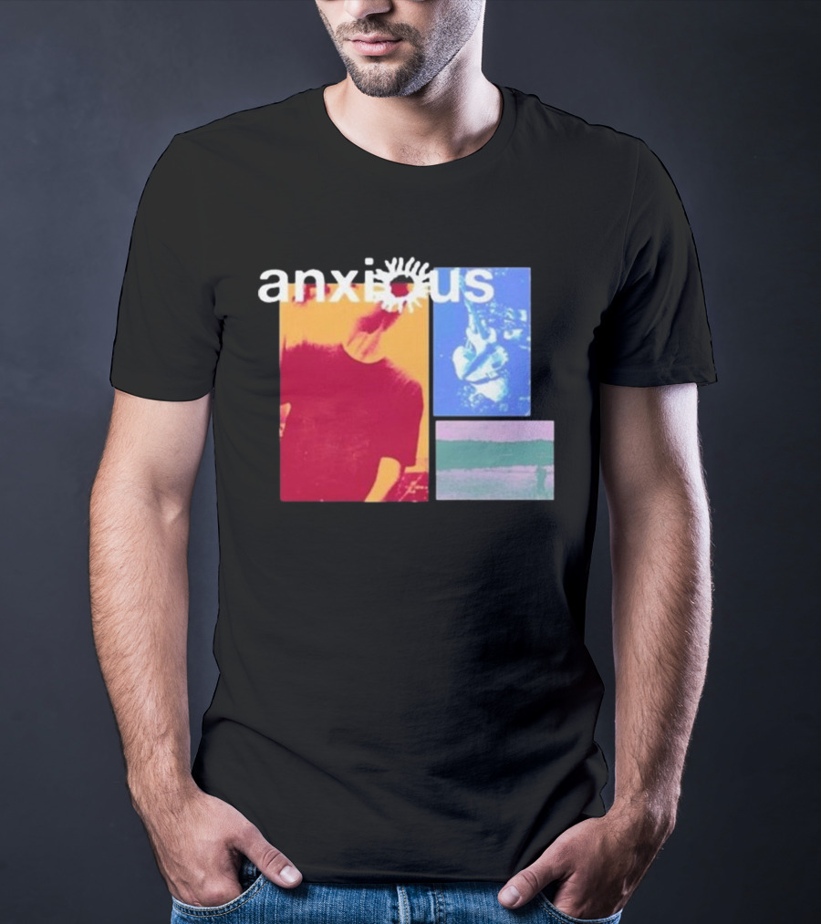 Anxious Red Blue Purple Collage T-Shirt