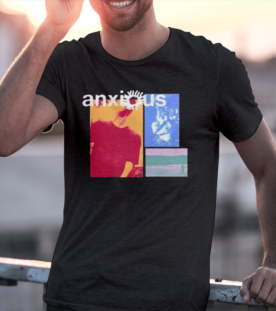 Anxious Red Blue Purple Collage T-Shirt