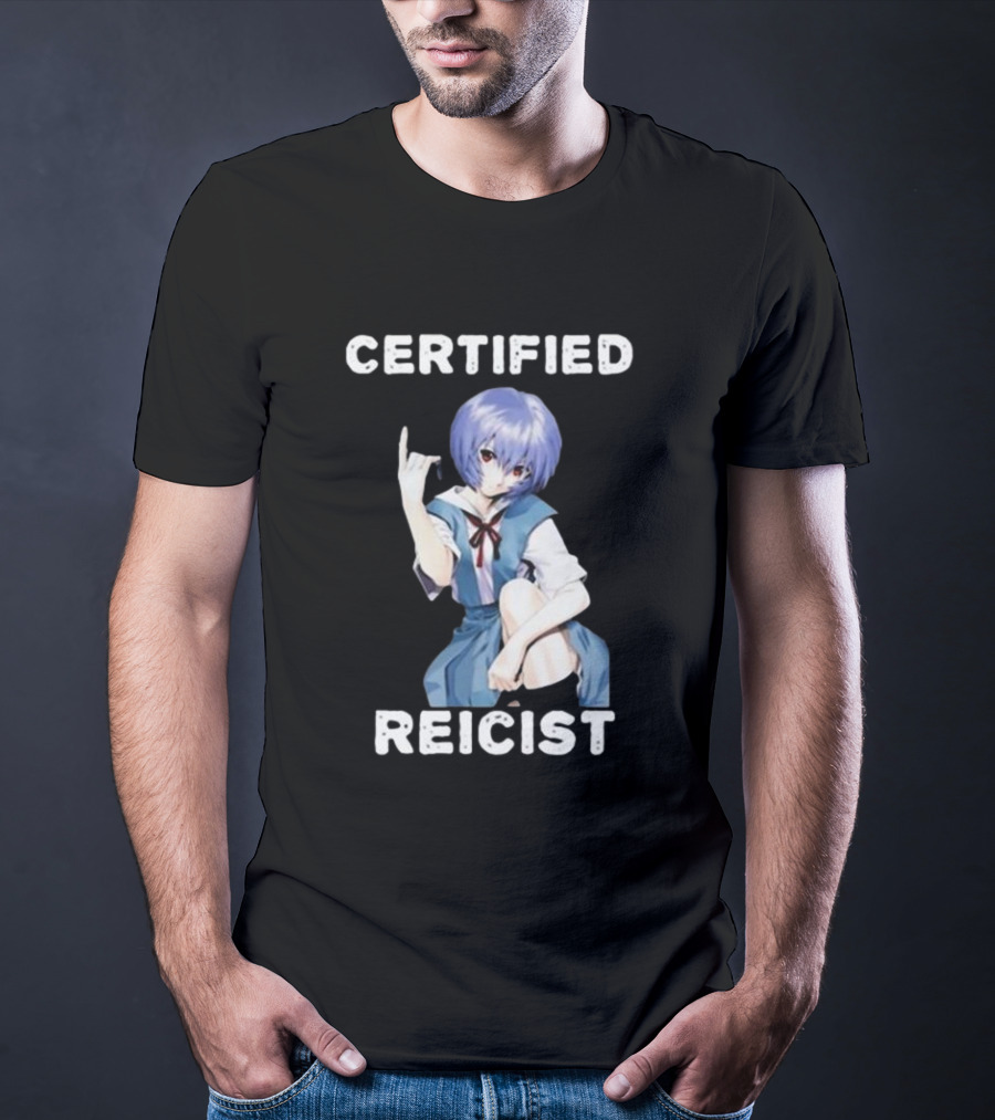 Certified Reicist Rei Ayanami Eva Blue Hair School Uniform T-Shirt
